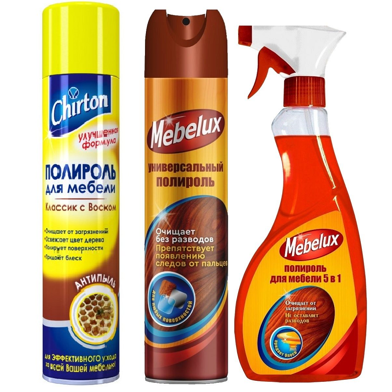 Средства для мебели полироль, крем