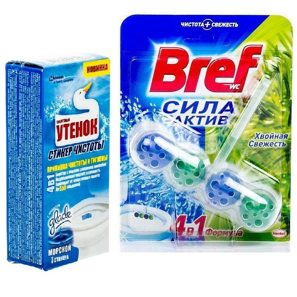 Диски, таблетки, блоки, стики для унитаза