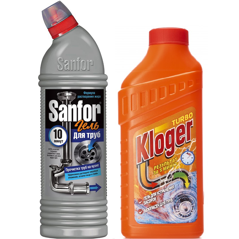 Средства для чистки труб жидкие