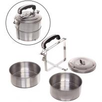 Контейнер для продуктов металл 13х11см 2уровня пласт ручка