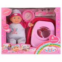 Пупс 33см мягкое тело 4 функции кор Карапуз