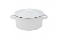 Кастрюля цилиндрическая светлая с кнопкой 2л