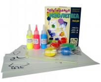 Набор Объемная Открытка Кляксография+изолепка Люди Ракета