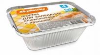 Форма для запекания Хозяюшка Мила аллюминевая 0,43л с крышкой 4шт