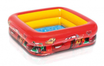 Бассейн надувной Тачки 85х85х23см надувное дно 1-3 года