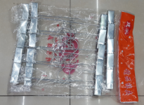 Плечики металл 2  прищепки метал блестящие 