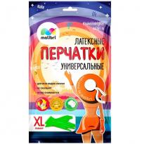 Перчатки латексные Malibri с хлопковым напылением Универсальные зеленые XL