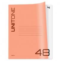Тетрадь 48л клетка BG UniTone Neon пласт обложка неон оранжевый