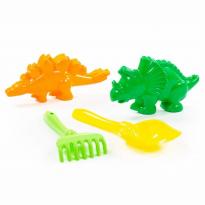 Песочный набор №564 лопата №5 грабельки №5 формочки динозавр №1 и №2