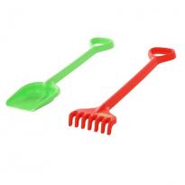 Песочный набор №73 лопата большая грабли большие