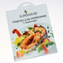Пакеты для запекания EuroHouse 30х40см 5шт с клипсами